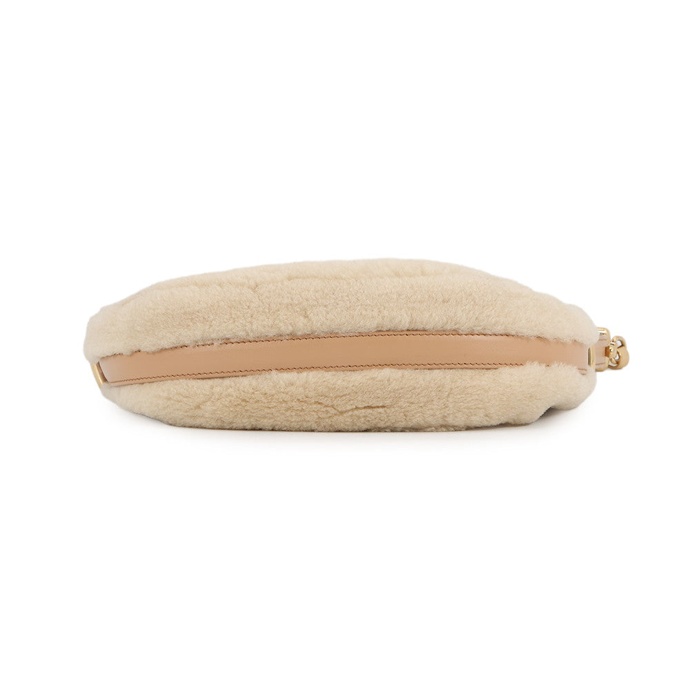 PRADA Arke Bag Beige1BC194_2EC9_F03KL_V_OOO Shearling Leather Size Small