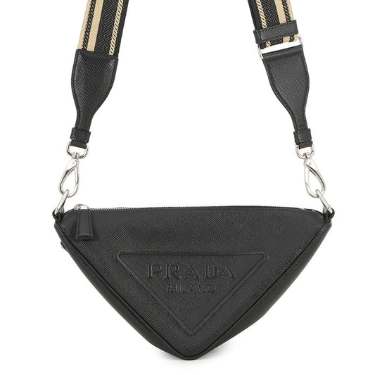 PRADA Triangle Shoulder Bag Black2VH155 Saffiano LeatherLeather