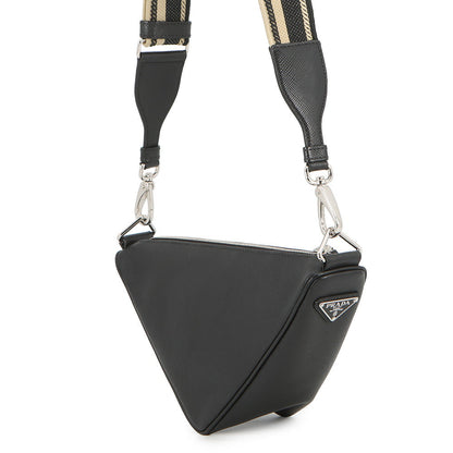 PRADA Triangle Shoulder Bag Black2VH155 Saffiano LeatherLeather