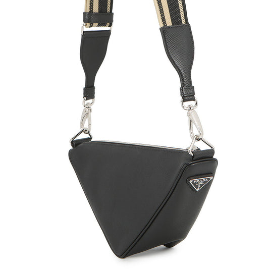 PRADA Triangle Shoulder Bag Black2VH155 Saffiano LeatherLeather