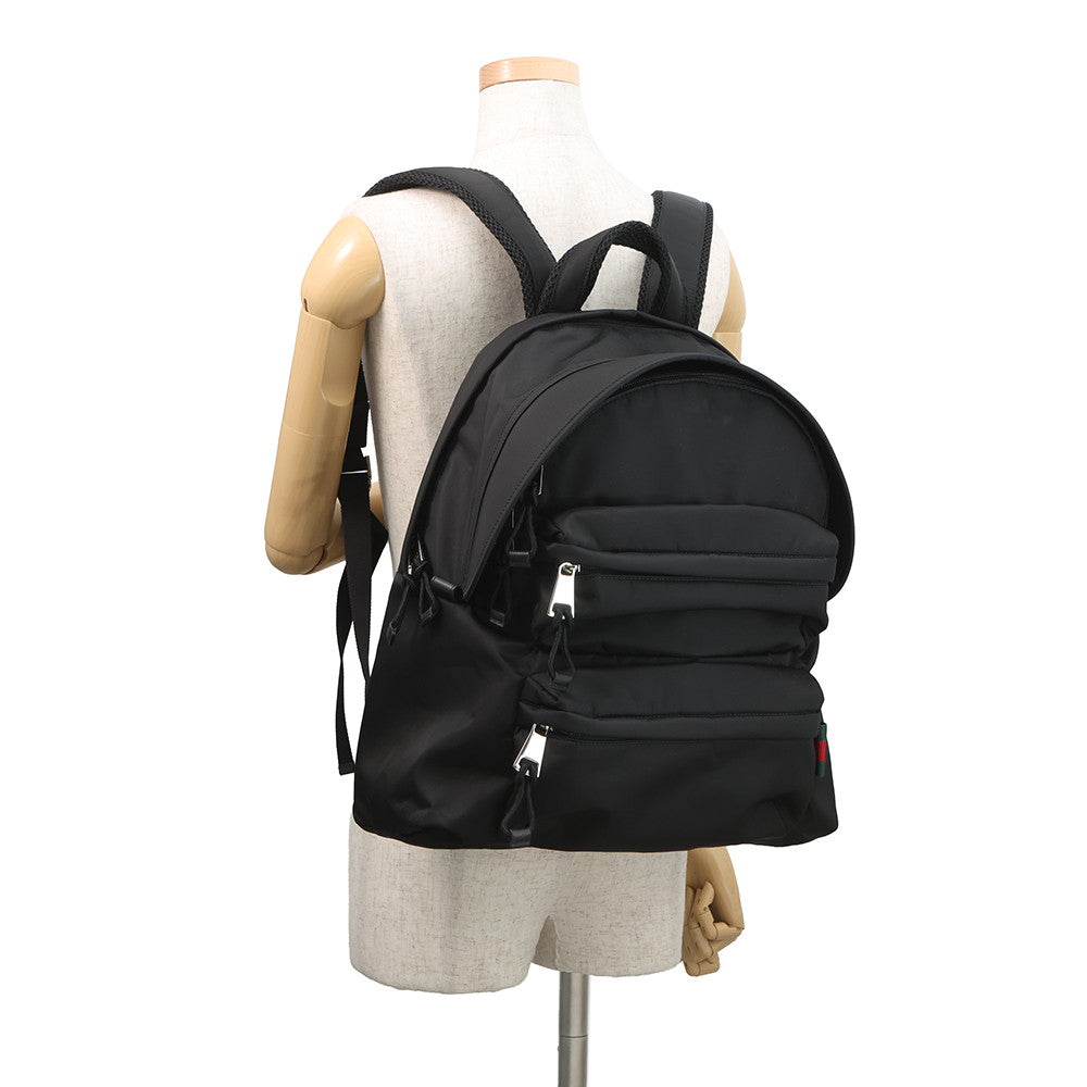 GUCCI Cherie line Backpack Black800265 Nylon Leather