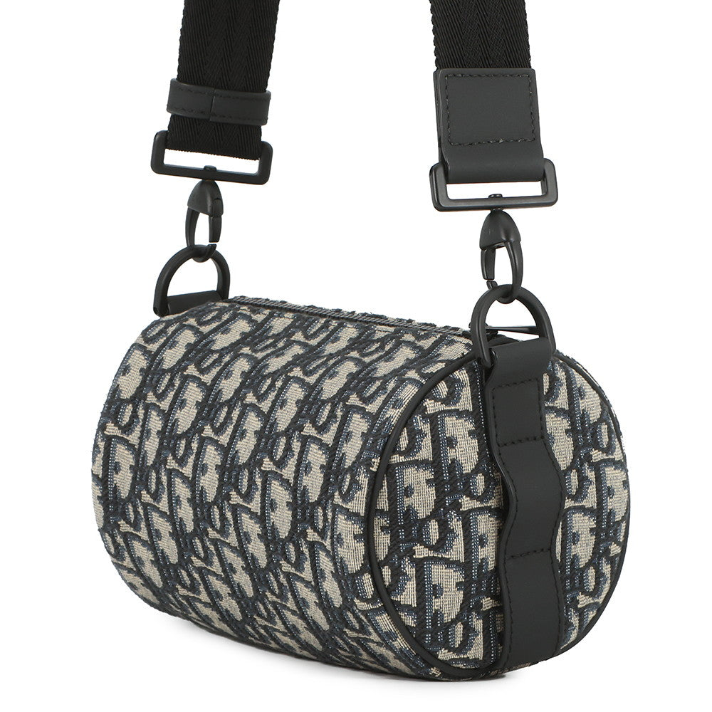 Dior Oblique Rabbit Mini Roller Kids Shoulder Bag Black/Beige/PinkM9916SNHO_M884 Canvas Leather