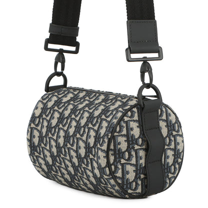 Dior Oblique Rabbit Mini Roller Kids Shoulder Bag Black/Beige/PinkM9916SNHO_M884 Canvas Leather