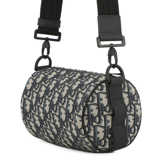 Dior Oblique Rabbit Mini Roller Kids Shoulder Bag Black/Beige/PinkM9916SNHO_M884 Canvas Leather