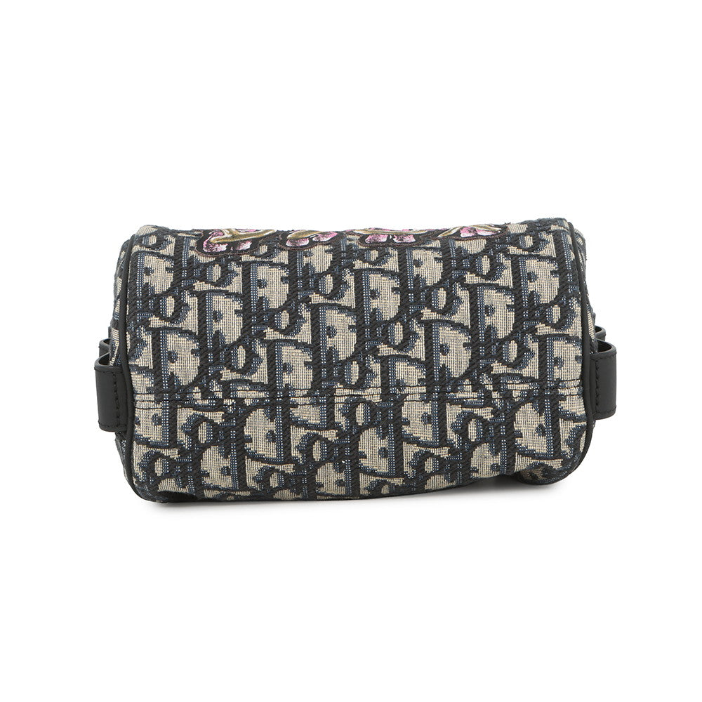 Dior Oblique Rabbit Mini Roller Kids Shoulder Bag Black/Beige/PinkM9916SNHO_M884 Canvas Leather