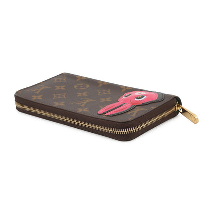 LOUIS VUITTON Zippy Wallet Animogram Nicolas Ghesquière Rabbit Brown/GreenM83689 Monogram/Patent Leather