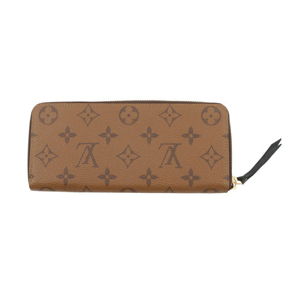 LOUIS VUITTON Portefeuille Clemence Noir/BrownM82336 Monogram Reverse Canvas