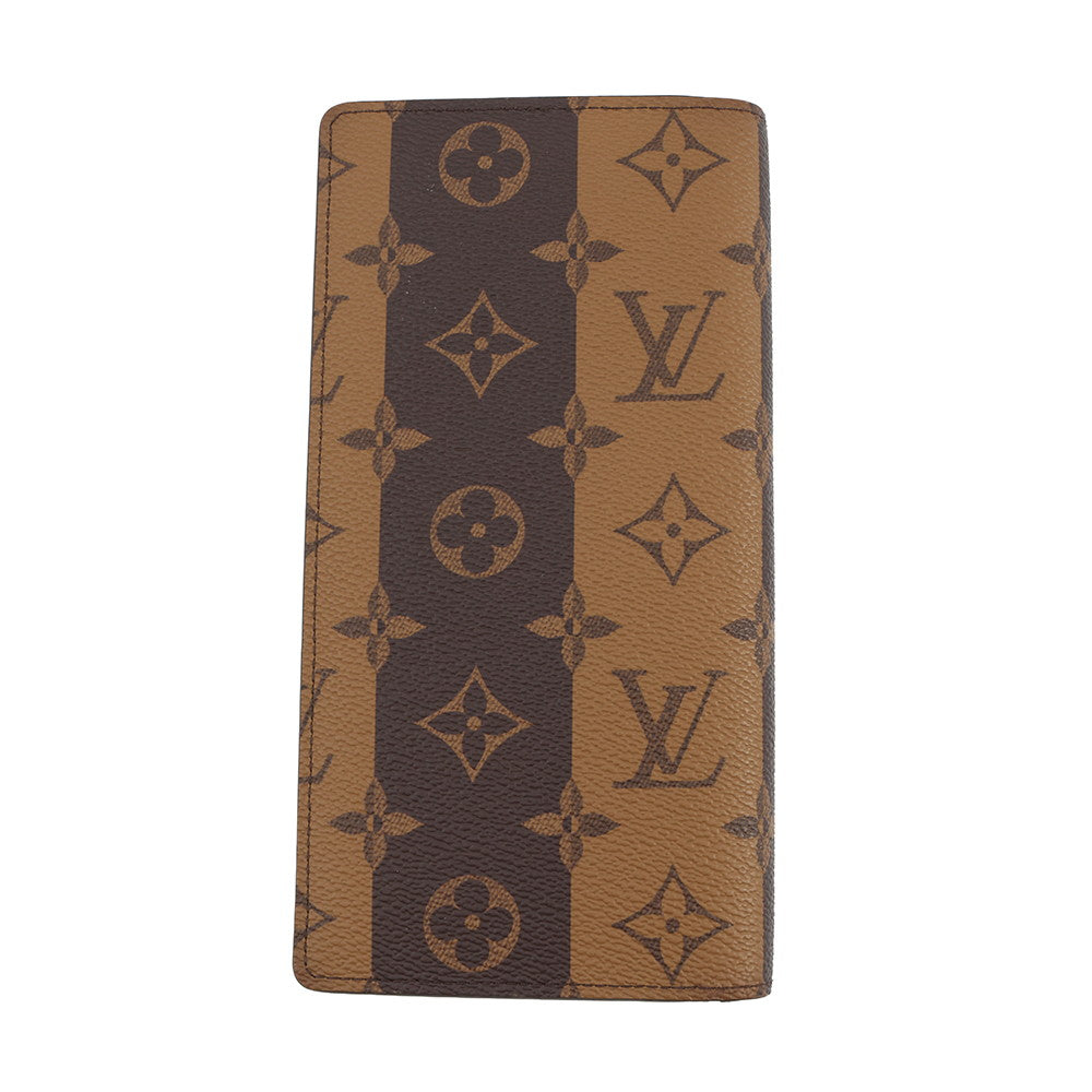 LOUIS VUITTON Portefeuille Brazza BrownM81008 Monogram stripe
