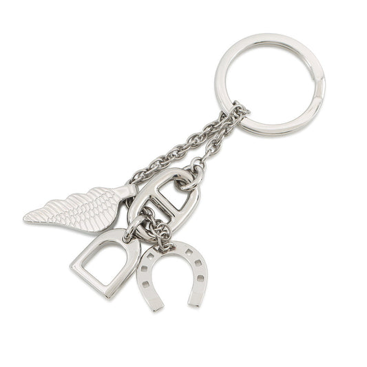 HERMES Bon Voyage Keyring Stainless Steel