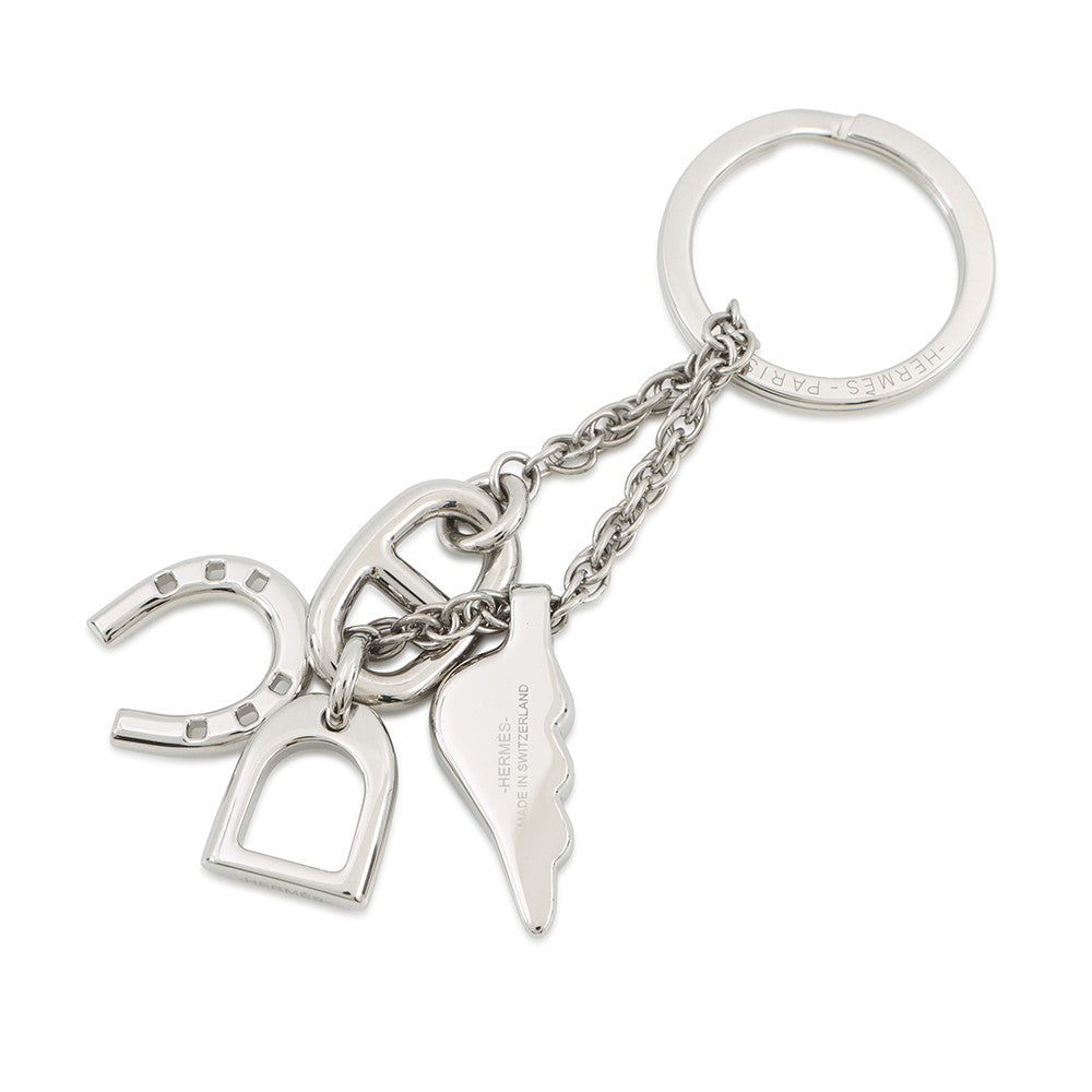 HERMES Bon Voyage Keyring Stainless Steel