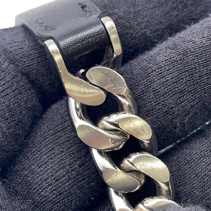 HERMES Camden Bracelet Size T5 Black Metal Leather