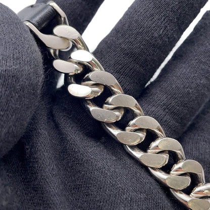 HERMES Camden Bracelet Size T5 Black Metal Leather