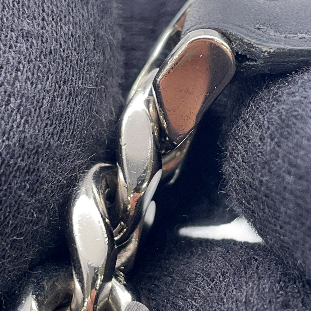 HERMES Camden Bracelet Size T5 Black Metal Leather