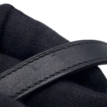 HERMES Camden Bracelet Size T5 Black Metal Leather