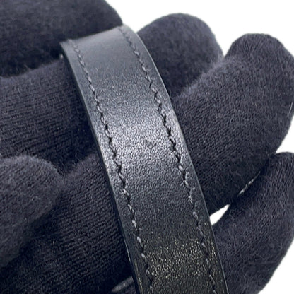 HERMES Camden Bracelet Size T5 Black Metal Leather