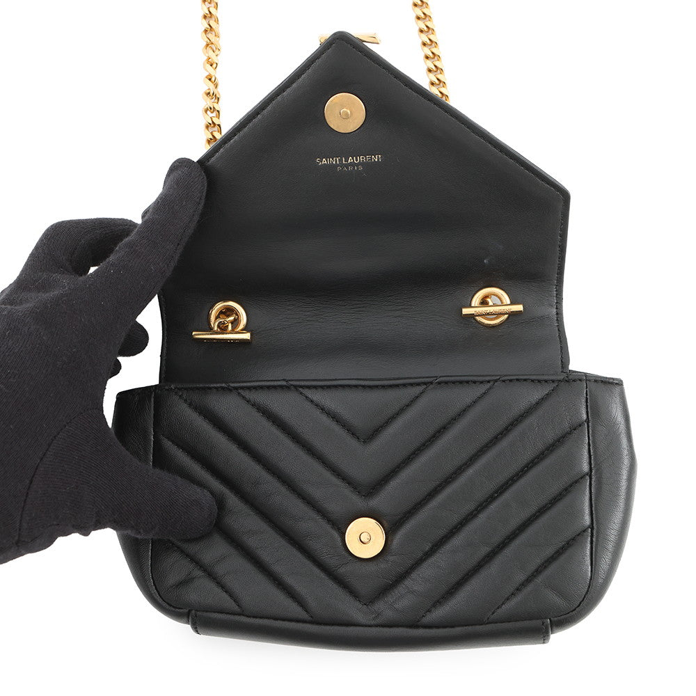SAINT LAURENT PARIS Baby Chai ChainShoulder Bag Black399289BWT011000 Leather