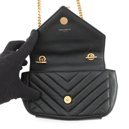SAINT LAURENT PARIS Baby Chai ChainShoulder Bag Black399289BWT011000 Leather