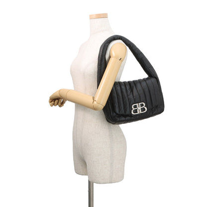 BALENCIAGA Monaco One Shoulder Bag Black787896 Leather Size Small