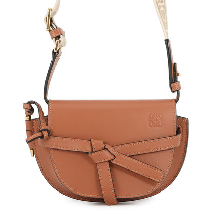 LOEWE Gate Shoulder Bag BrownA650N46X13 Leather Canvas Size Mini