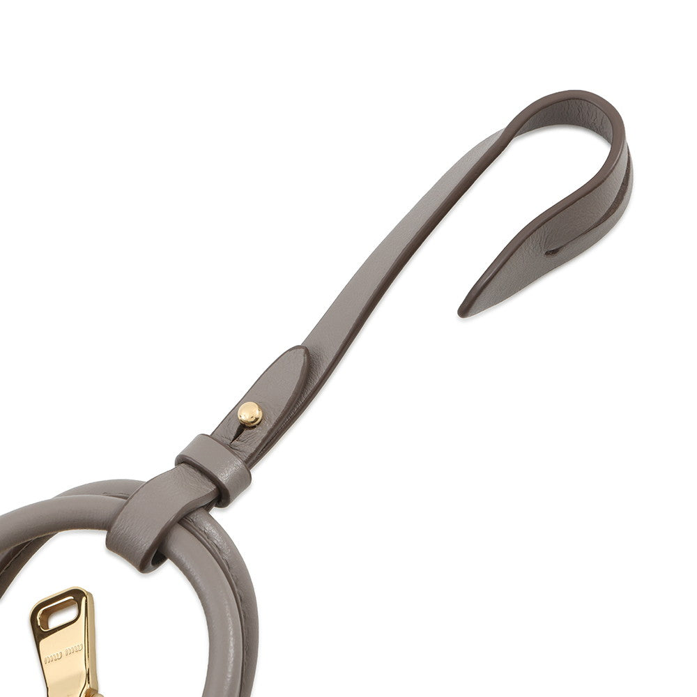 MIUMIU Bag Charm Micro Bag Gray5NR036_2F8W_F0572 Leather Size micro