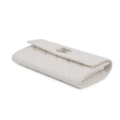 CHANEL Matelasse Long Wallet WhiteAP4327-B18713-10601 Caviar Leather
