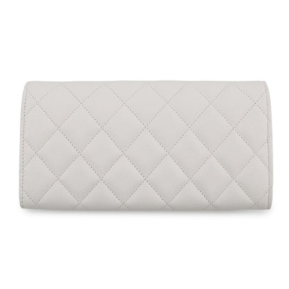 CHANEL Matelasse Long Wallet WhiteAP4327-B18713-10601 Caviar Leather