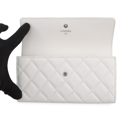 CHANEL Matelasse Long Wallet WhiteAP4327-B18713-10601 Caviar Leather