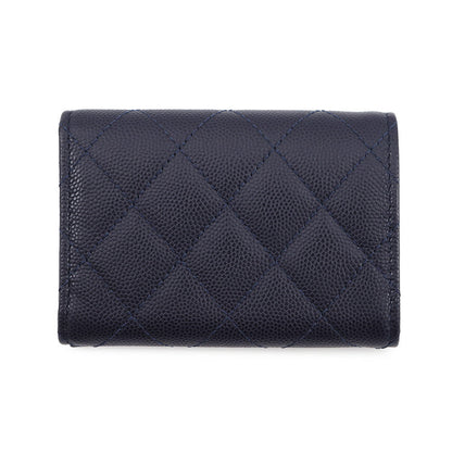 CHANEL Matelasse CC Logo Small Flap NavyAP4319 Caviar Leather