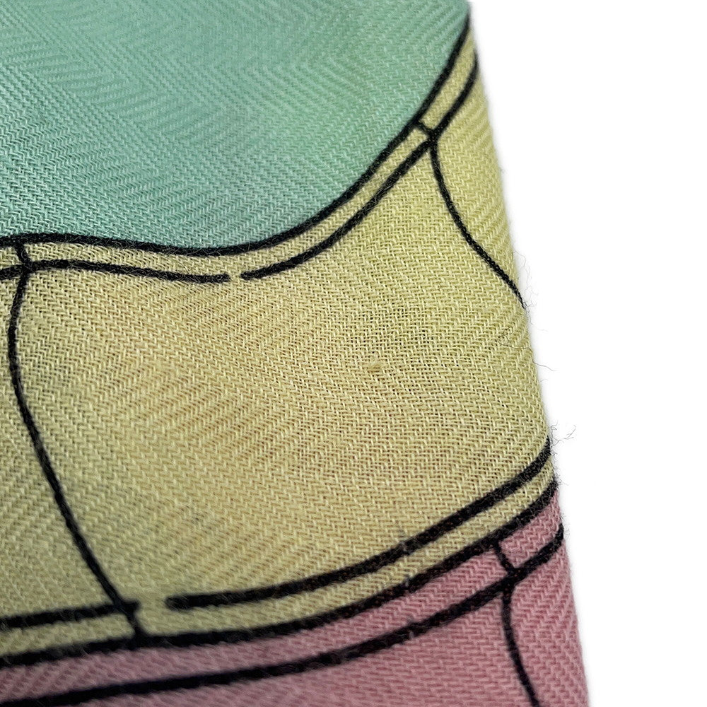 HERMES Giant Square Splash Park Spring/Summer 2022 Size 140 Blanc/Jaune/Multicolor Cashmere70% Silk30%