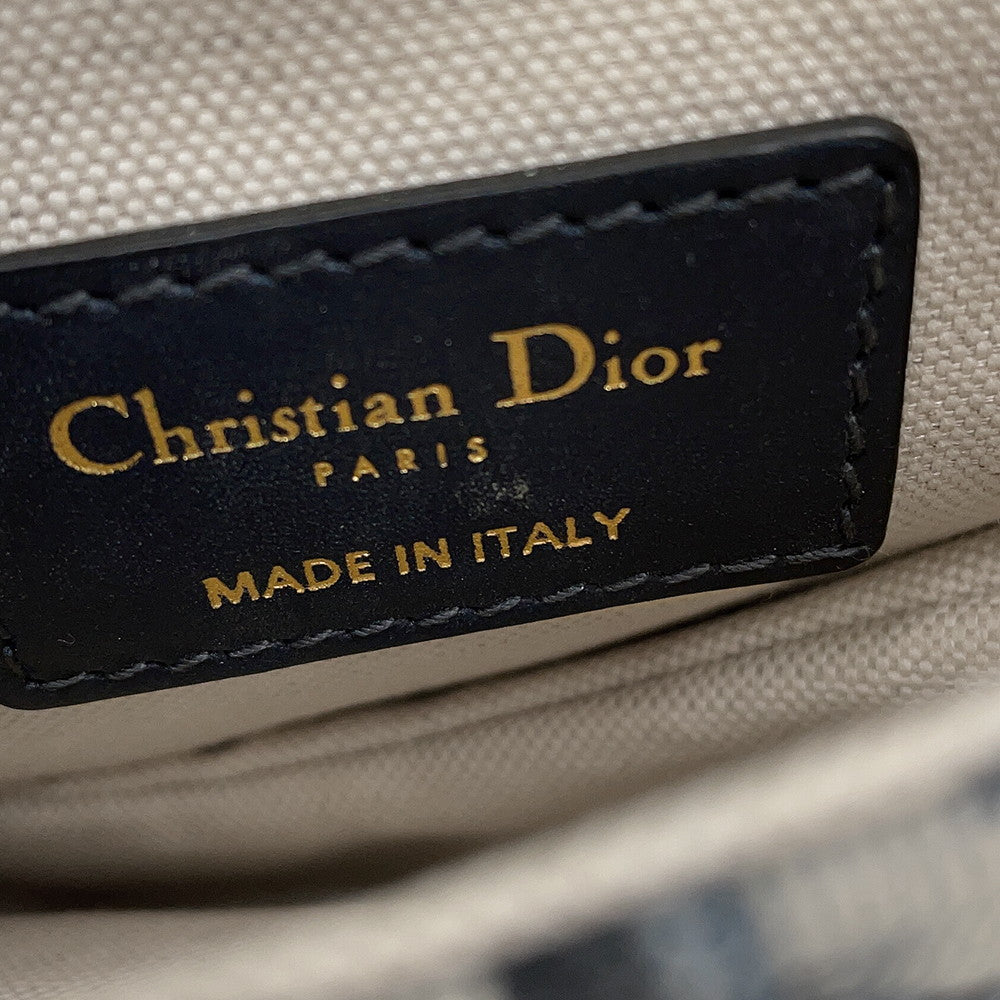 Dior Oblique Saddlebag Navy/BeigeM0456CTZQ Canvas Leather Size Mini
