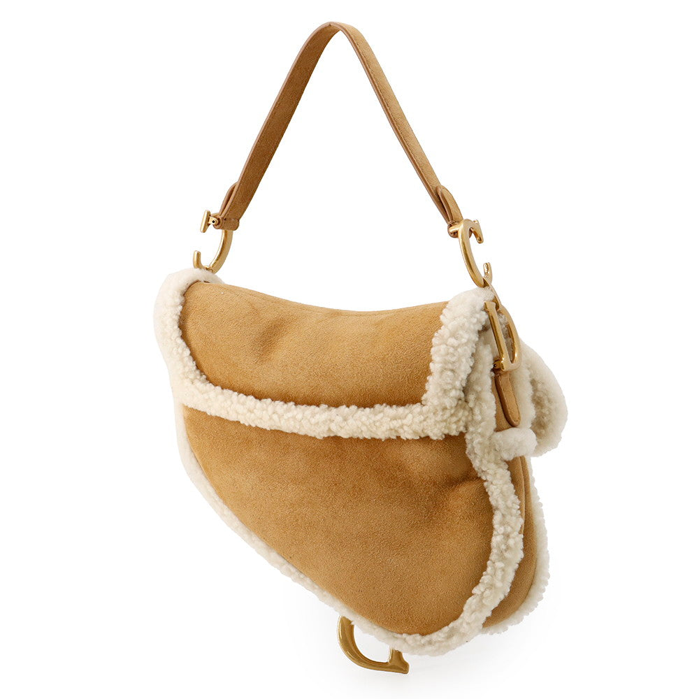 Dior Saddle bag Brown/White Mouton