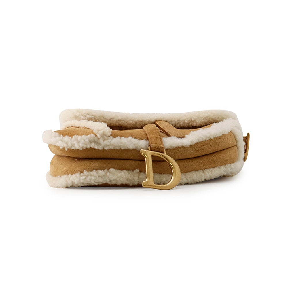 Dior Saddle bag Brown/White Mouton