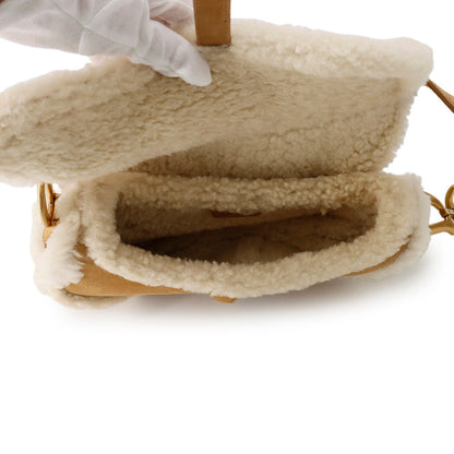 Dior Saddle bag Brown/White Mouton