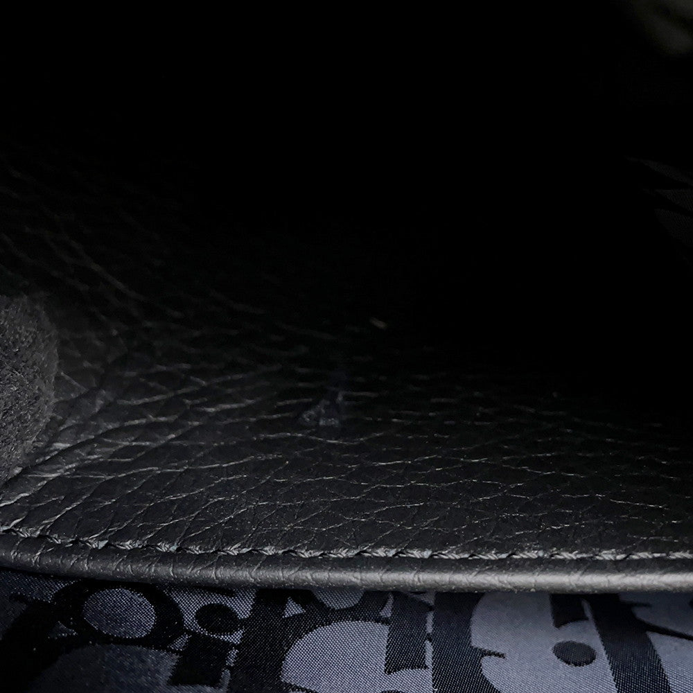 Dior Pillow Saddlebag Black Leather