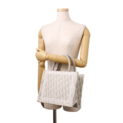 Dior Oblique 2-way Book Tote White/GrayM1404PEHT_M074 Canvas Size Small