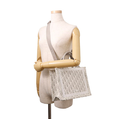 Dior Oblique 2-way Book Tote White/GrayM1404PEHT_M074 Canvas Size Small