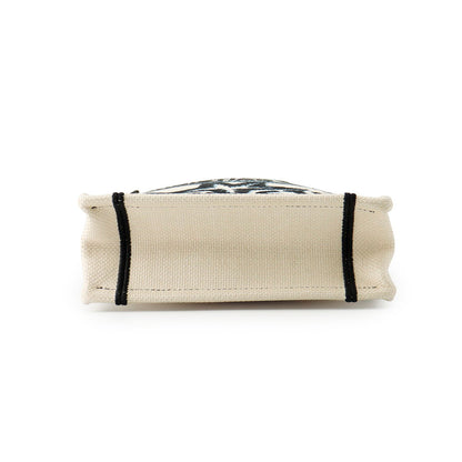 Dior vertical book tote White/Blue/Black Canvas