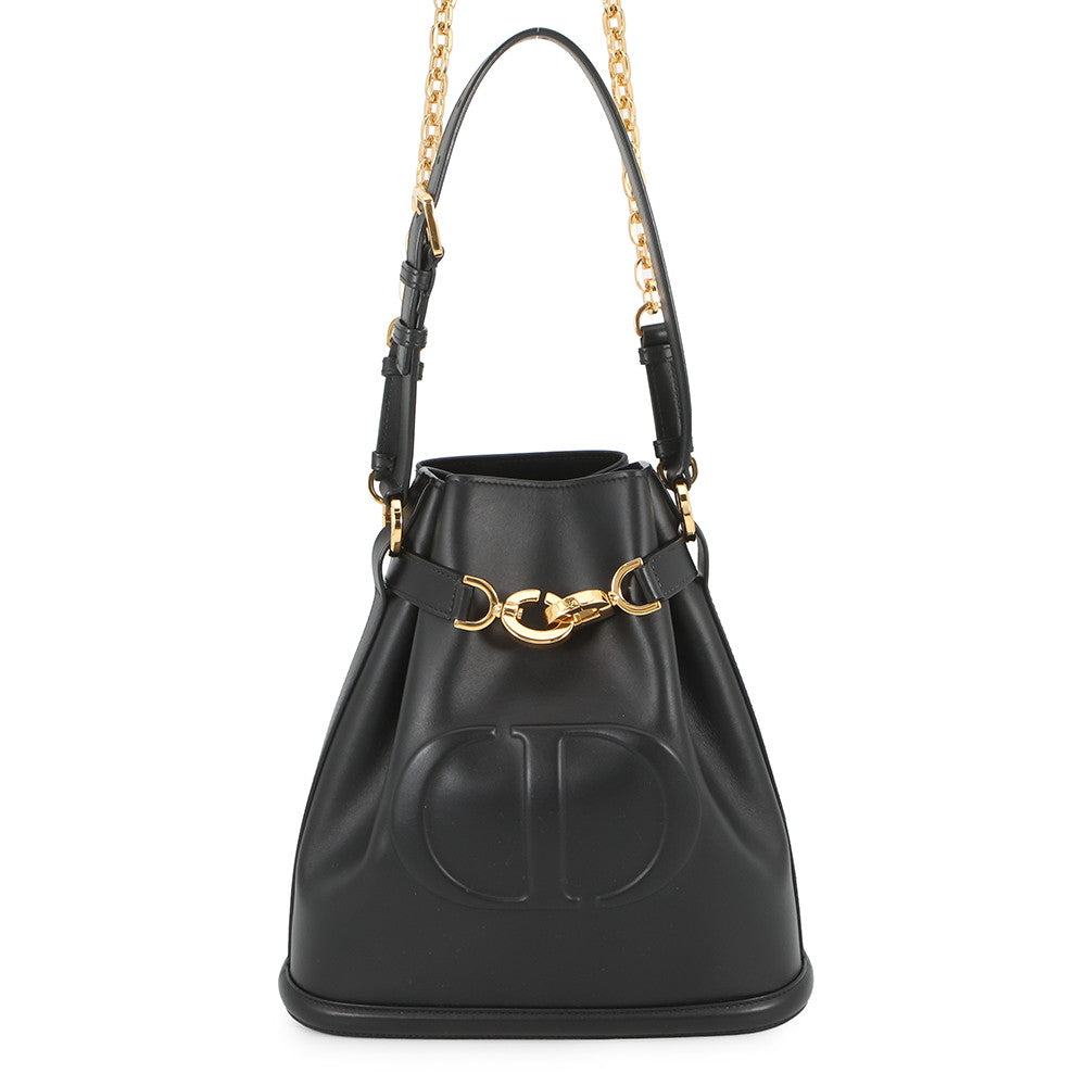 Dior Dior CD Embossed Shoulder Bag BlackM2271UBHA_M900 Calf Leather Size Medium