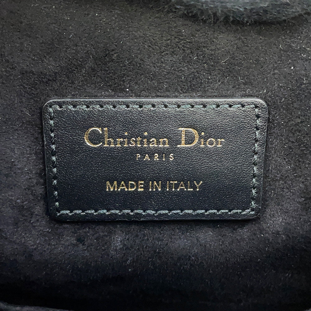 Dior Dior CD Embossed Shoulder Bag BlackM2271UBHA_M900 Calf Leather Size Medium