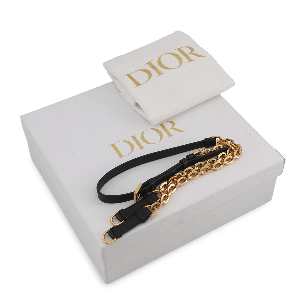 Dior Dior CD Embossed Shoulder Bag BlackM2271UBHA_M900 Calf Leather Size Medium