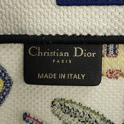 Dior Book Tote Indian Animals White/MulticolorM1286ZEBM_M933 Canvas Size Large