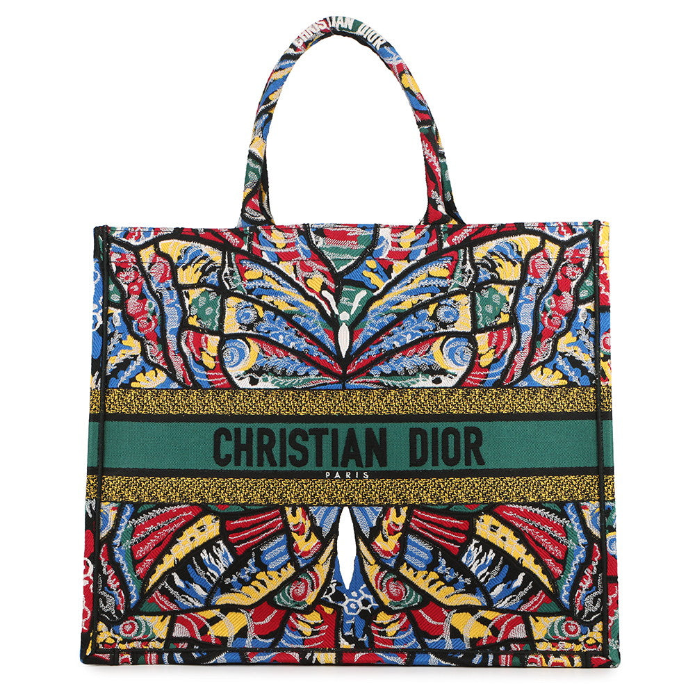 Dior Butterfly Book Tote MulticolorM1286ZTZF_M911 Canvas Size Large