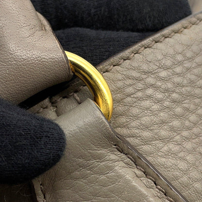 PRADA Vitello Dino Tote Bag Greige1BC534 Leather