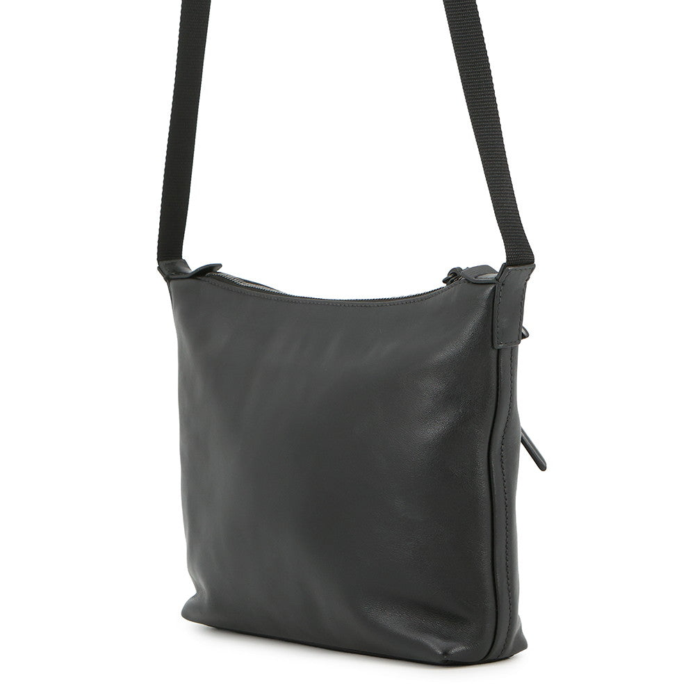 PRADA Logo Shoulder Bag Black/Blue2VH078 Leather