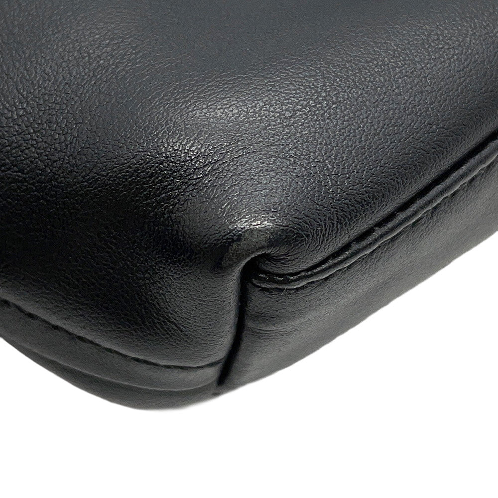 PRADA Logo Shoulder Bag Black/Blue2VH078 Leather