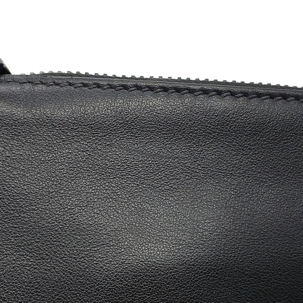 PRADA Logo Shoulder Bag Black/Blue2VH078 Leather