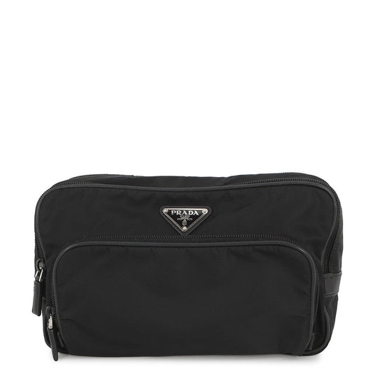 PRADA Logo Clutch Bag Black2N1655 Nylon