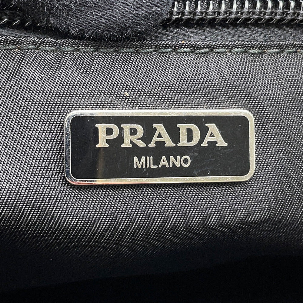 PRADA Logo Clutch Bag Black2N1655 Nylon