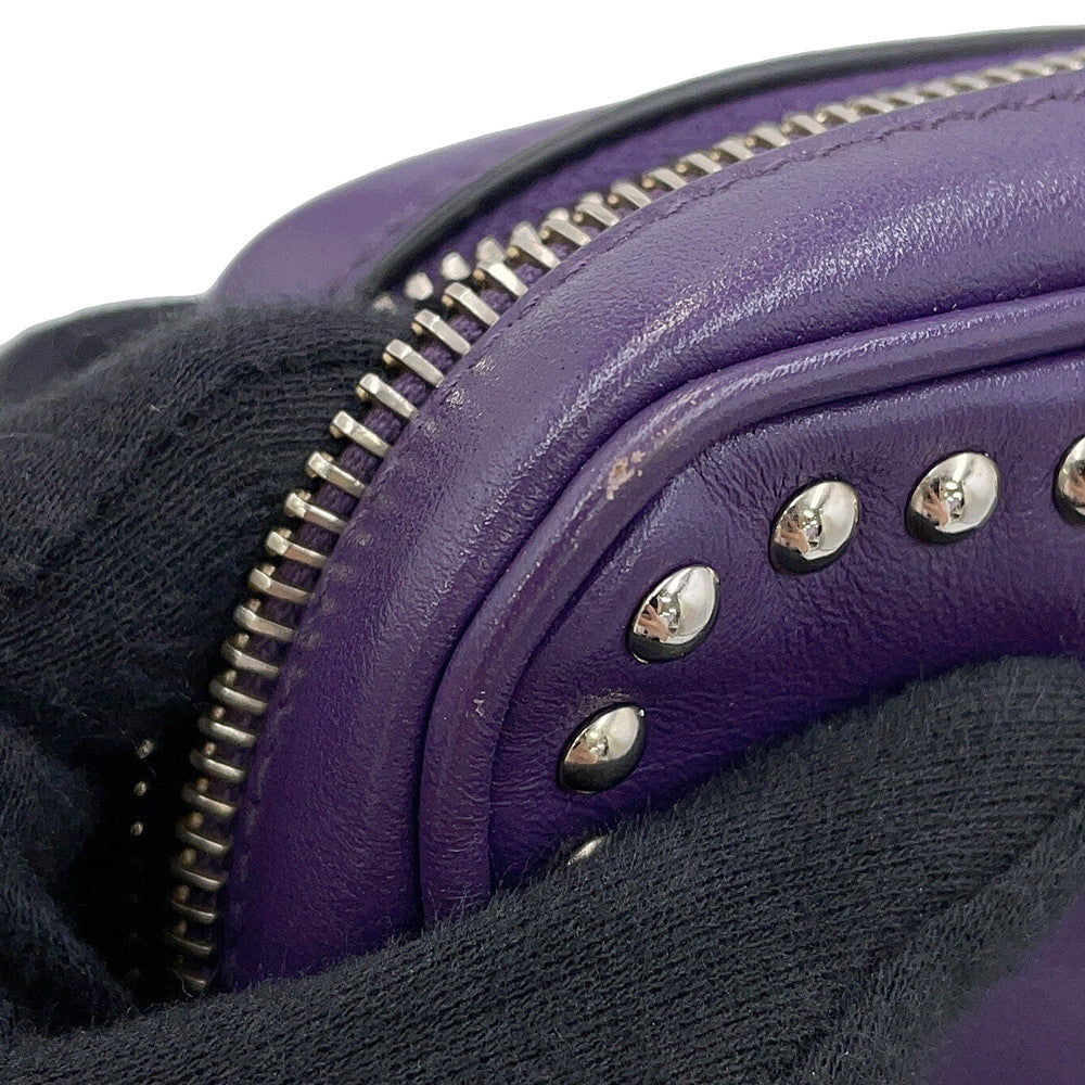 PRADA Studded Camera Bag Shoulder Bag Purple1N1674 Leather