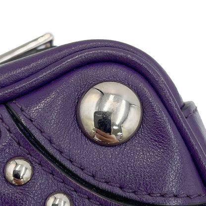 PRADA Studded Camera Bag Shoulder Bag Purple1N1674 Leather